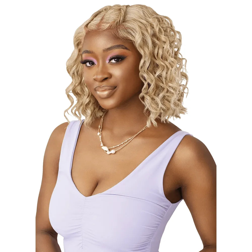 Outre Airtied 100% Fully Hand-Tied Human Hair Blend HD Lace Wig - Loose Deep 12" thumbnail 5