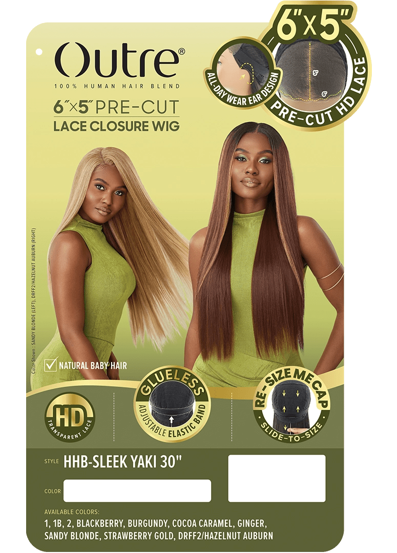Outre 6x5 Pre-Cut Lace Closure Wig - HHB - Sleek Yaki 30" thumbnail 7