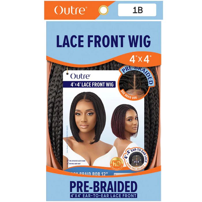 Outre 4x4 Lace Front Box Braid Bob Wig - 12" thumbnail 5
