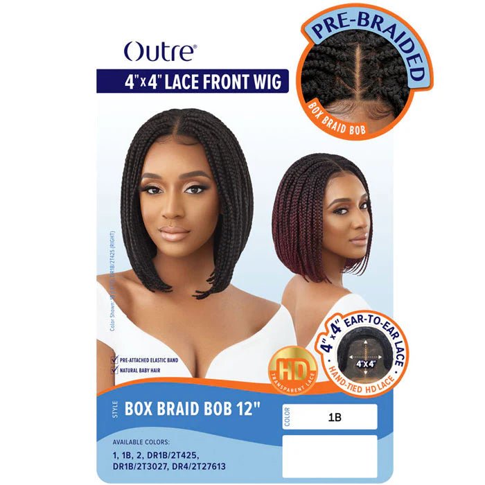Outre 4x4 Lace Front Box Braid Bob Wig - 12" thumbnail 4