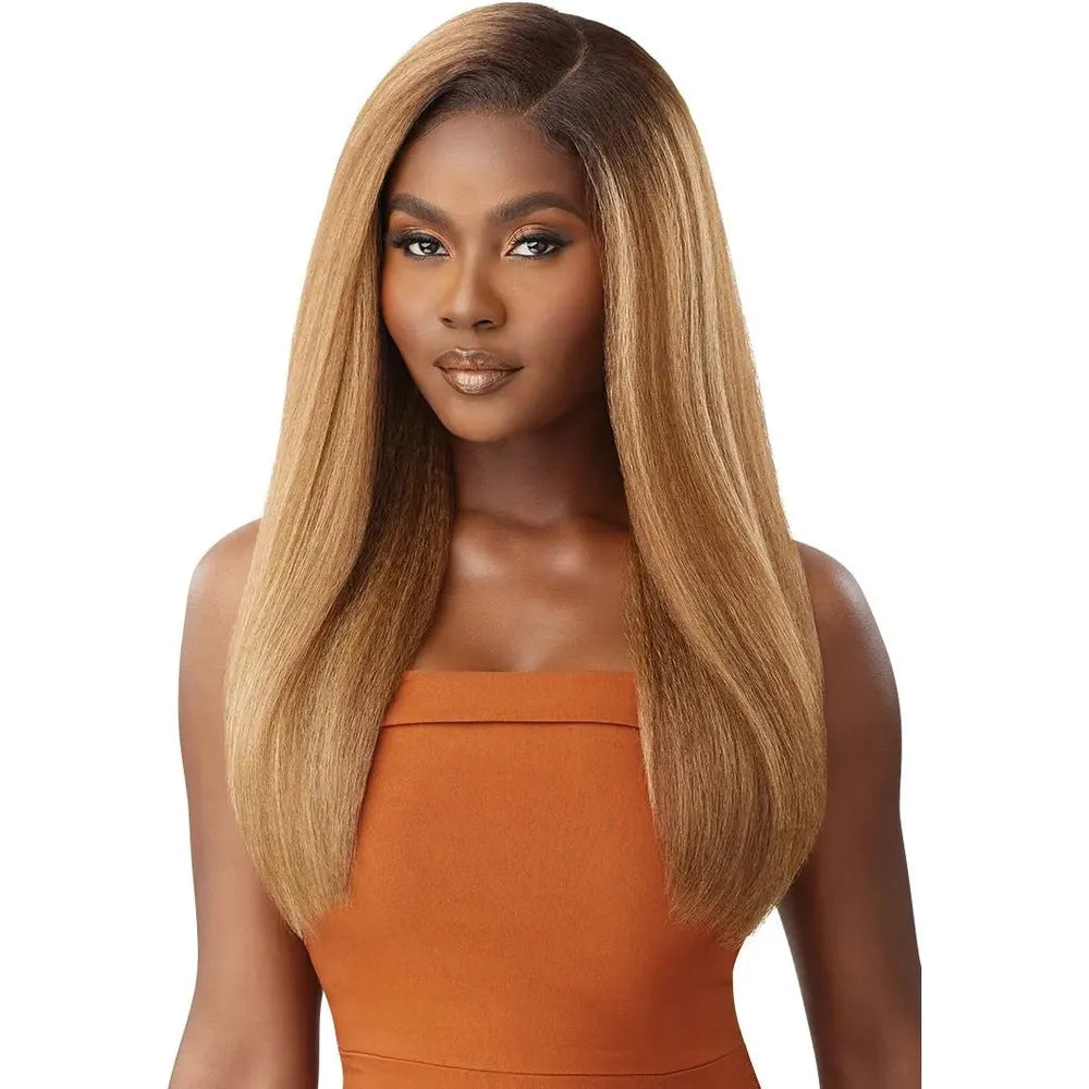 Outre 100% Human Hair Blend 5x5 HD Lace Closure Wig - Kinky Straight 24" thumbnail 2