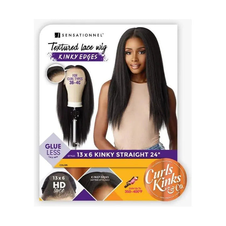 Sensationnel Kinky Edges 13x6 HD Lace Wig – Kinky Straight 24" thumbnail 5