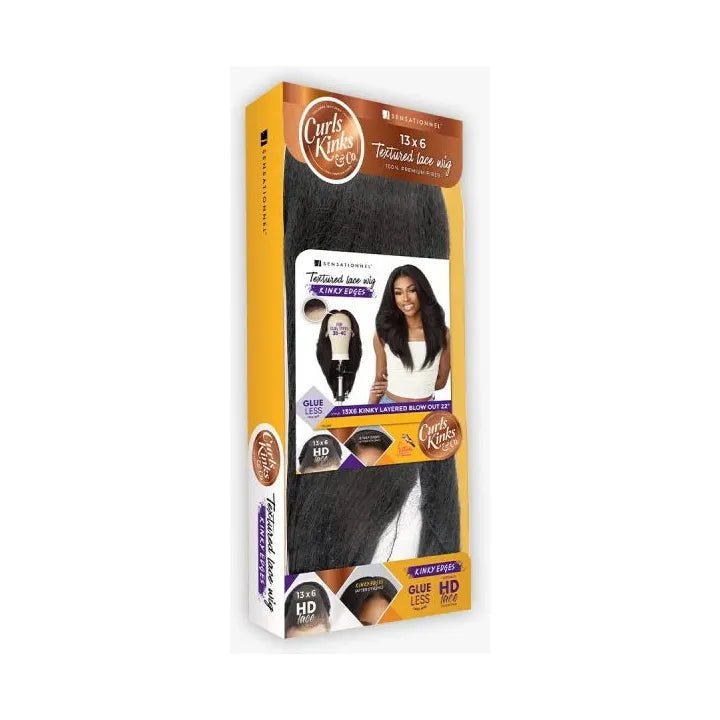 Sensationnel Kinky Edges 13x6 HD Lace Wig – Kinky Layered Blowout 22" thumbnail 5