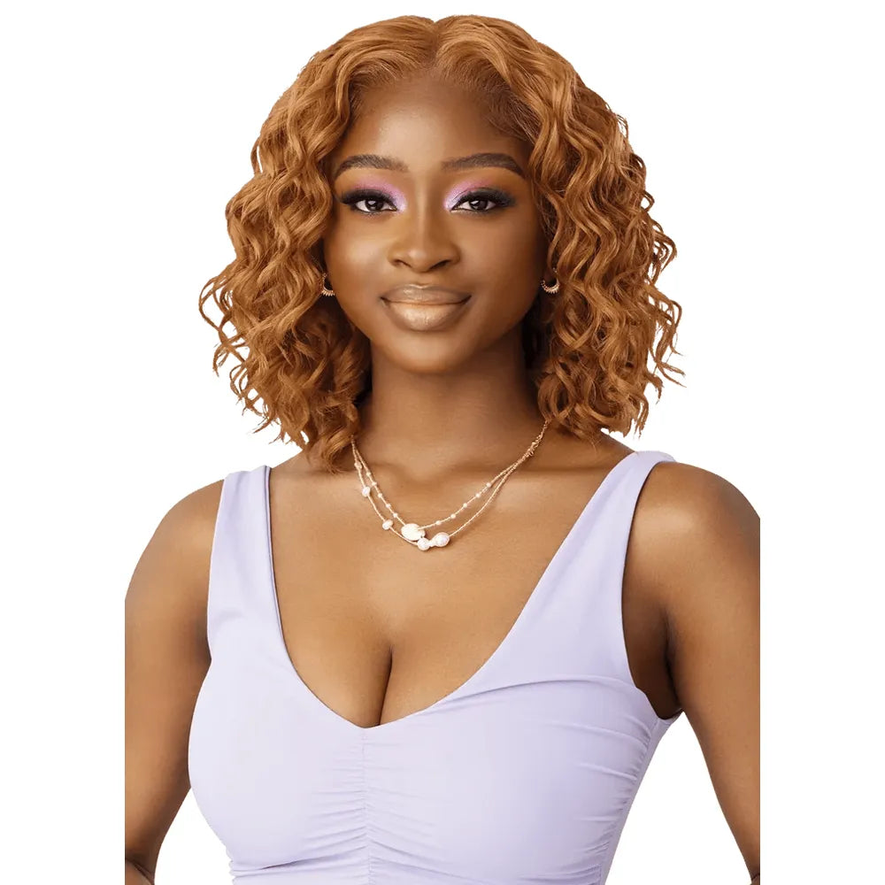 Outre Airtied 100% Fully Hand-Tied Human Hair Blend HD Lace Wig - Loose Deep 12" thumbnail 2
