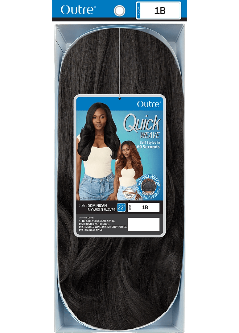 Outre Synthetic Hair Half Wig Quick Weave – Dominican Blowout Waves thumbnail 7