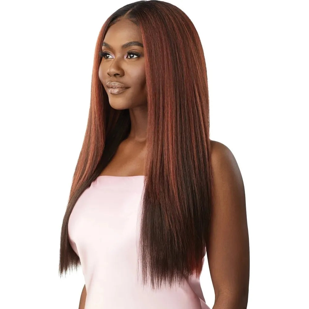 Outre Airtied 100% Fully Hand- Tied Human Hair Blend HD Lace Wig - PERM YAKI 26" thumbnail 2