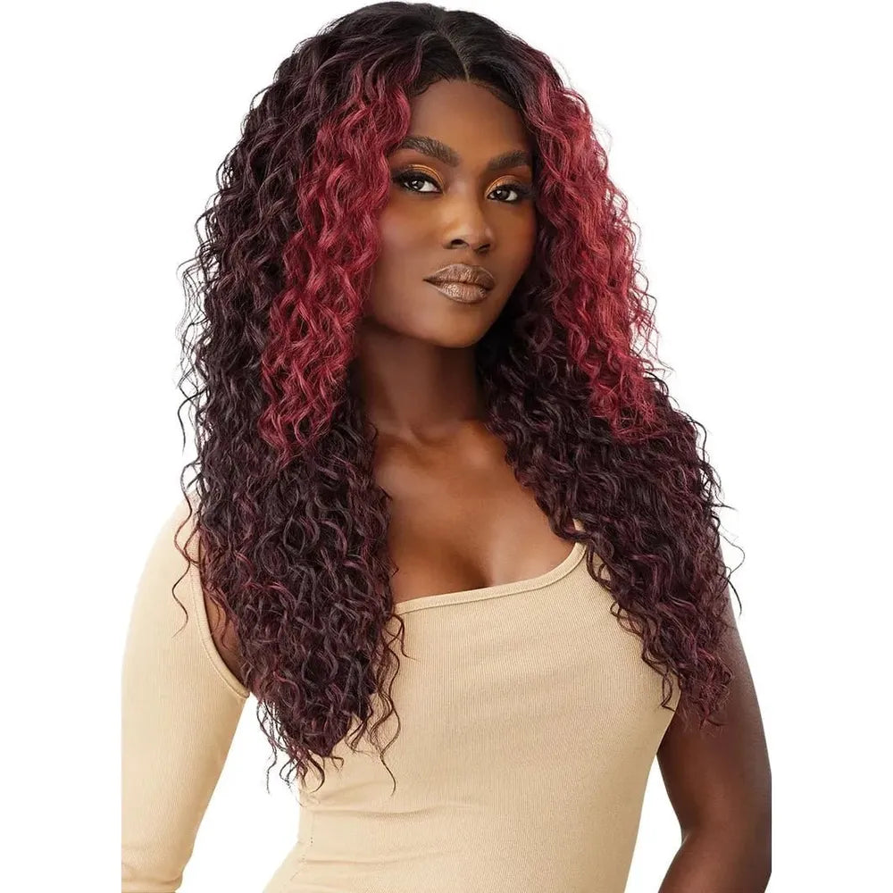 Outre 100% Human Hair Blend 5x5 HD Lace Closure Wig - Malaysian Deep 26" thumbnail 2