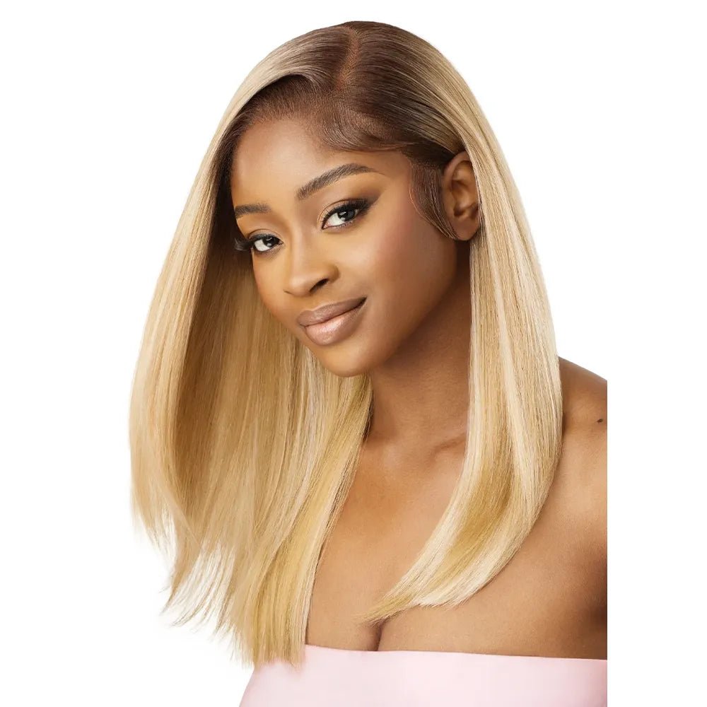 Outre Airtied 100% Fully Hand-Tied Human Hair Blend HD Lace Wig - Sleek Yaki 20" thumbnail 2