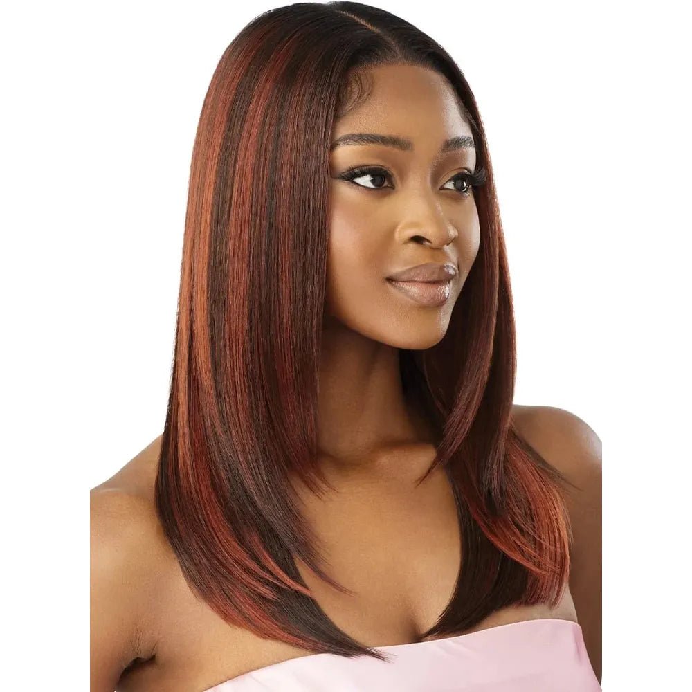 Outre Airtied 100% Fully Hand-Tied Human Hair Blend HD Lace Wig - Sleek Yaki 20" thumbnail 5