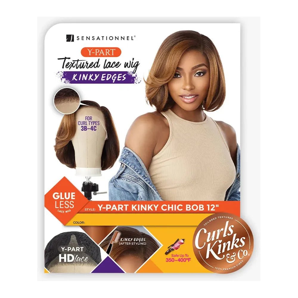 Sensationnel Curls Kinks & Co. Kinky Edges Y‑Part Wig – Kinky Chic Bob 12″ thumbnail 3