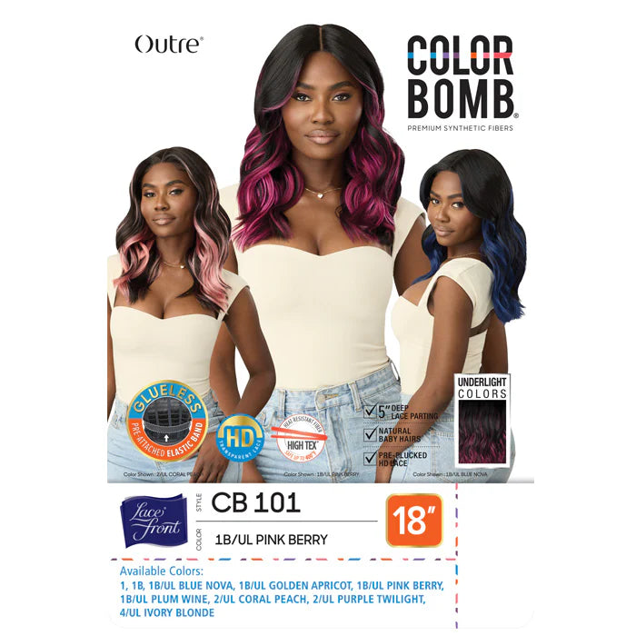 Outre Color Bomb Synthetic HD Lace Front Wig - CB 101 thumbnail 7