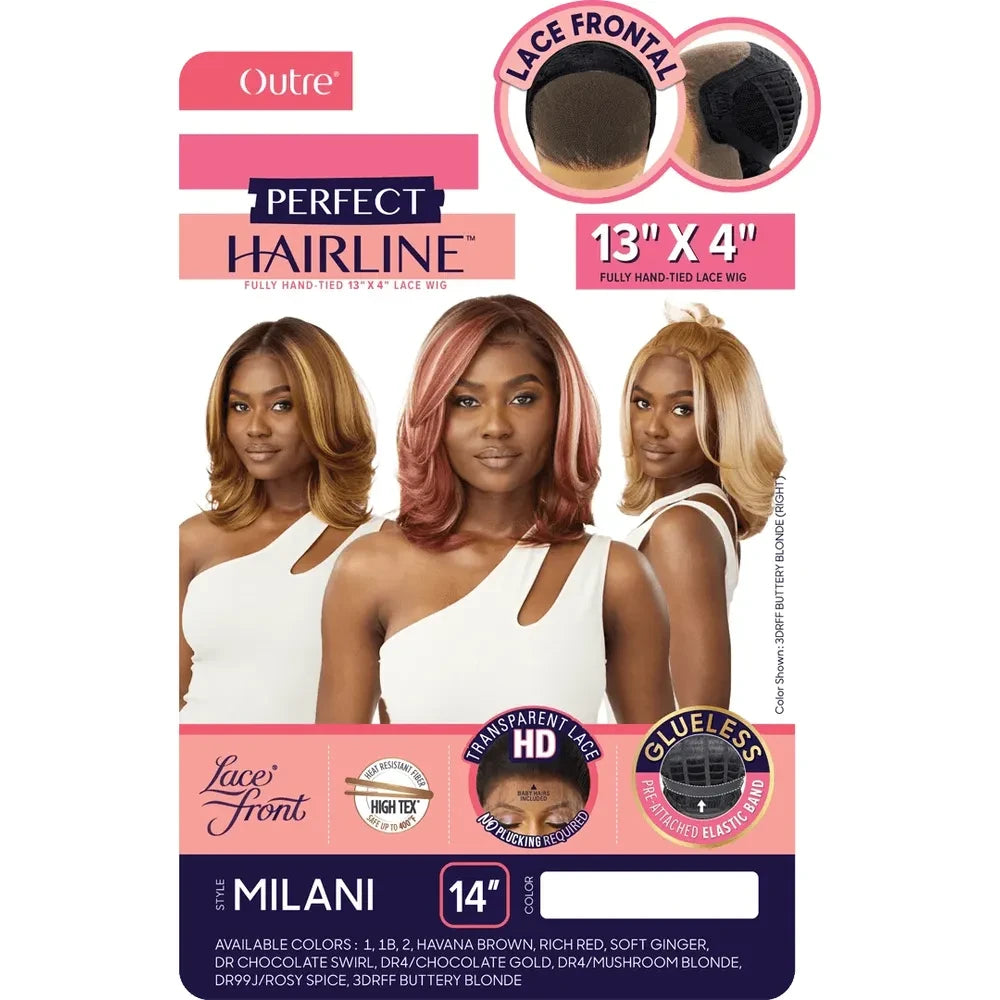 Outre Perfect Hairline 13x4 Synthetic HD Lace Front Wig - Milani thumbnail 7