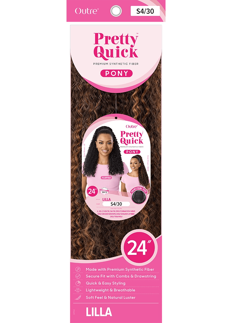 Outre Pretty Quick Drawstring Ponytail – Lilla thumbnail 7