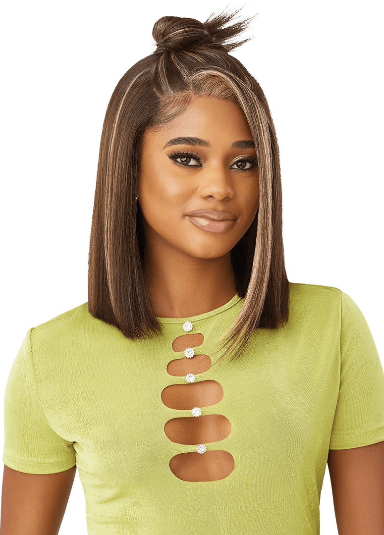 Outre 6x5 Pre-Cut Lace Closure Wig - HHB-Yaki Straight Bob 14" thumbnail 4