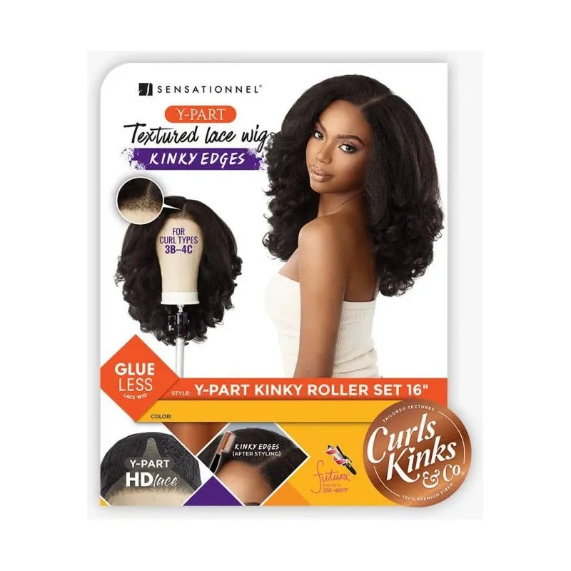 Sensationnel Kinky Edges Y-Part HD Lace Wig – Kinky Roller Set 16″ thumbnail 3