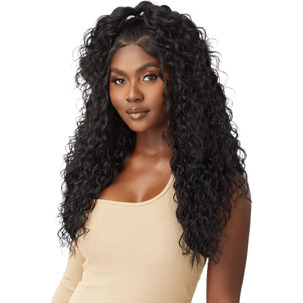 Outre 100% Human Hair Blend 5x5 HD Lace Closure Wig - Malaysian Deep 26" thumbnail 3