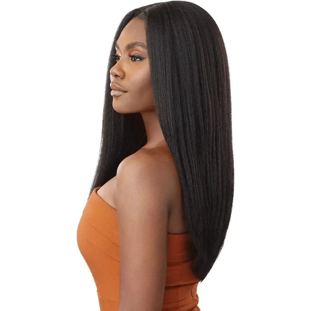 Outre 100% Human Hair Blend 5x5 HD Lace Closure Wig - Kinky Straight 24" thumbnail 4