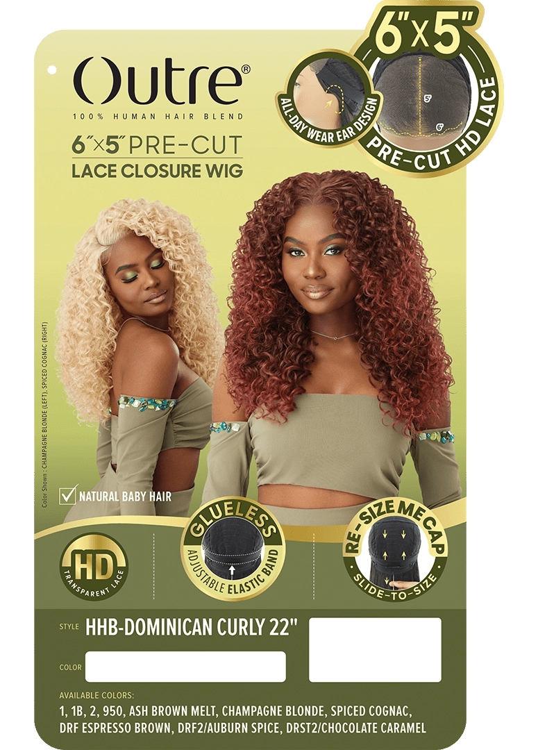 Outre 6x5 Pre-Cut Lace Closure Wig - HHB-Dominican Curly 22" thumbnail 7