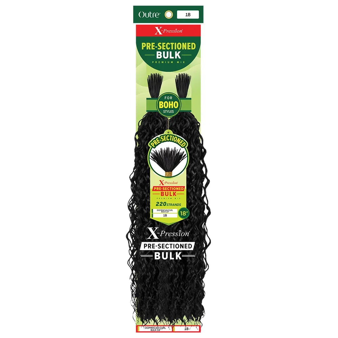 Outre: X-Pression Pre-Sectioned Dominican Curl Bulk 18"