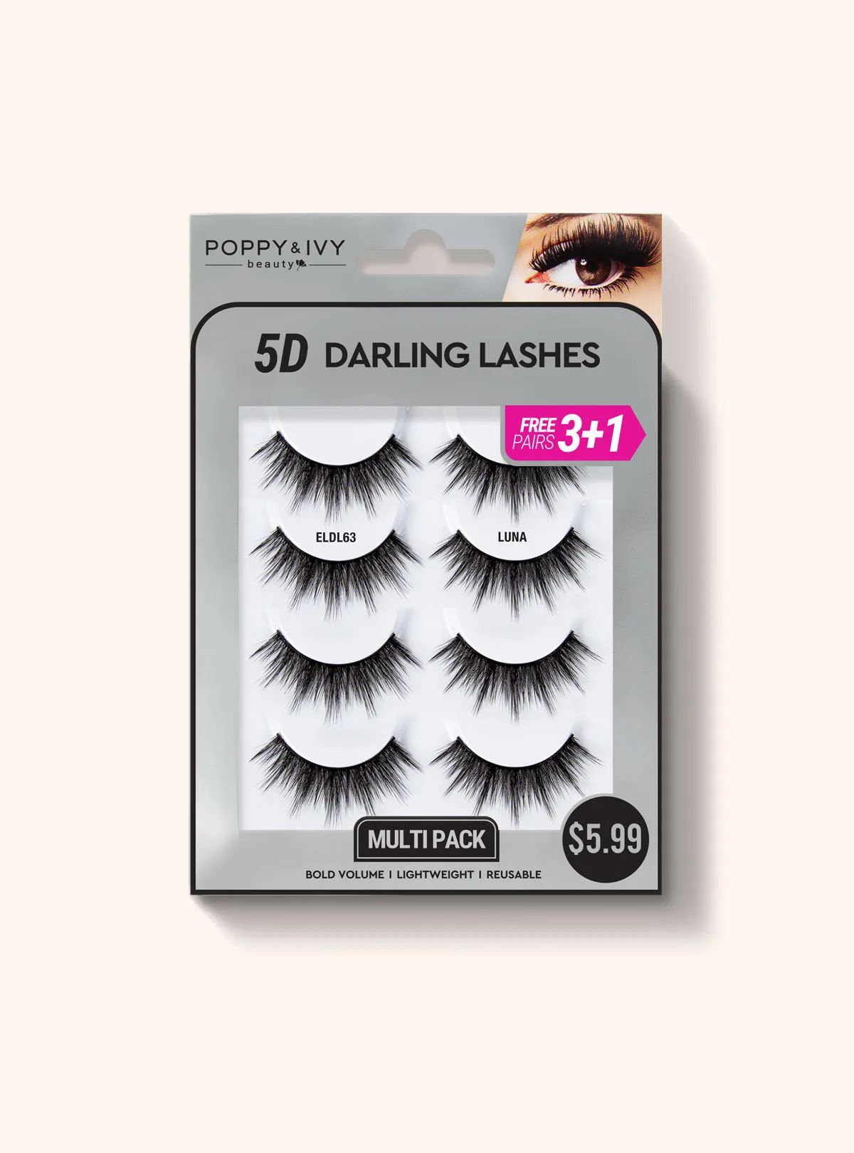 5D Darling Lashes - 4 Pairs thumbnail 4
