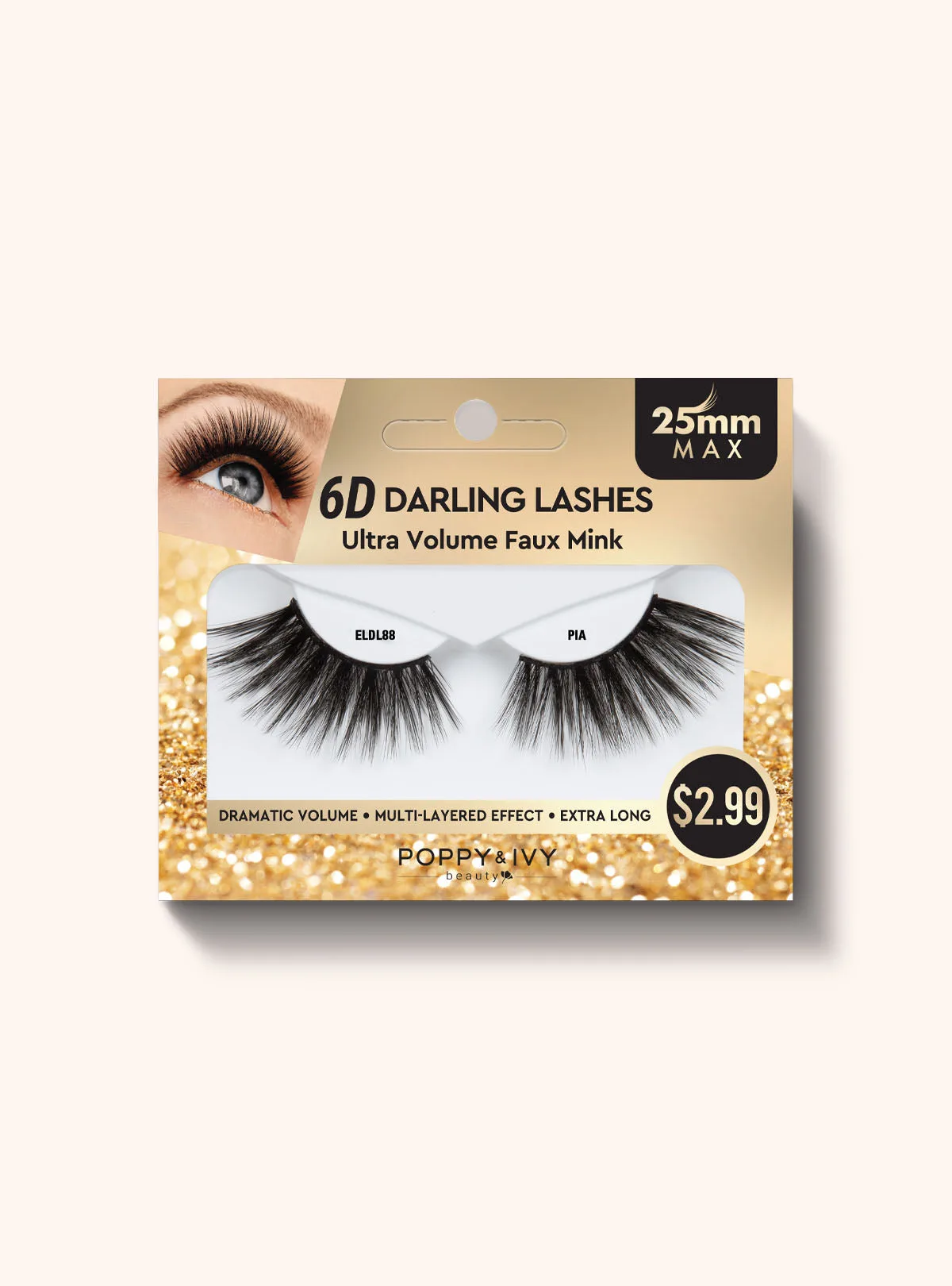 Poppy & Ivy 6D Darling Lashes 25mm Eyelashes- Ultra Volume Faux Mink thumbnail 13