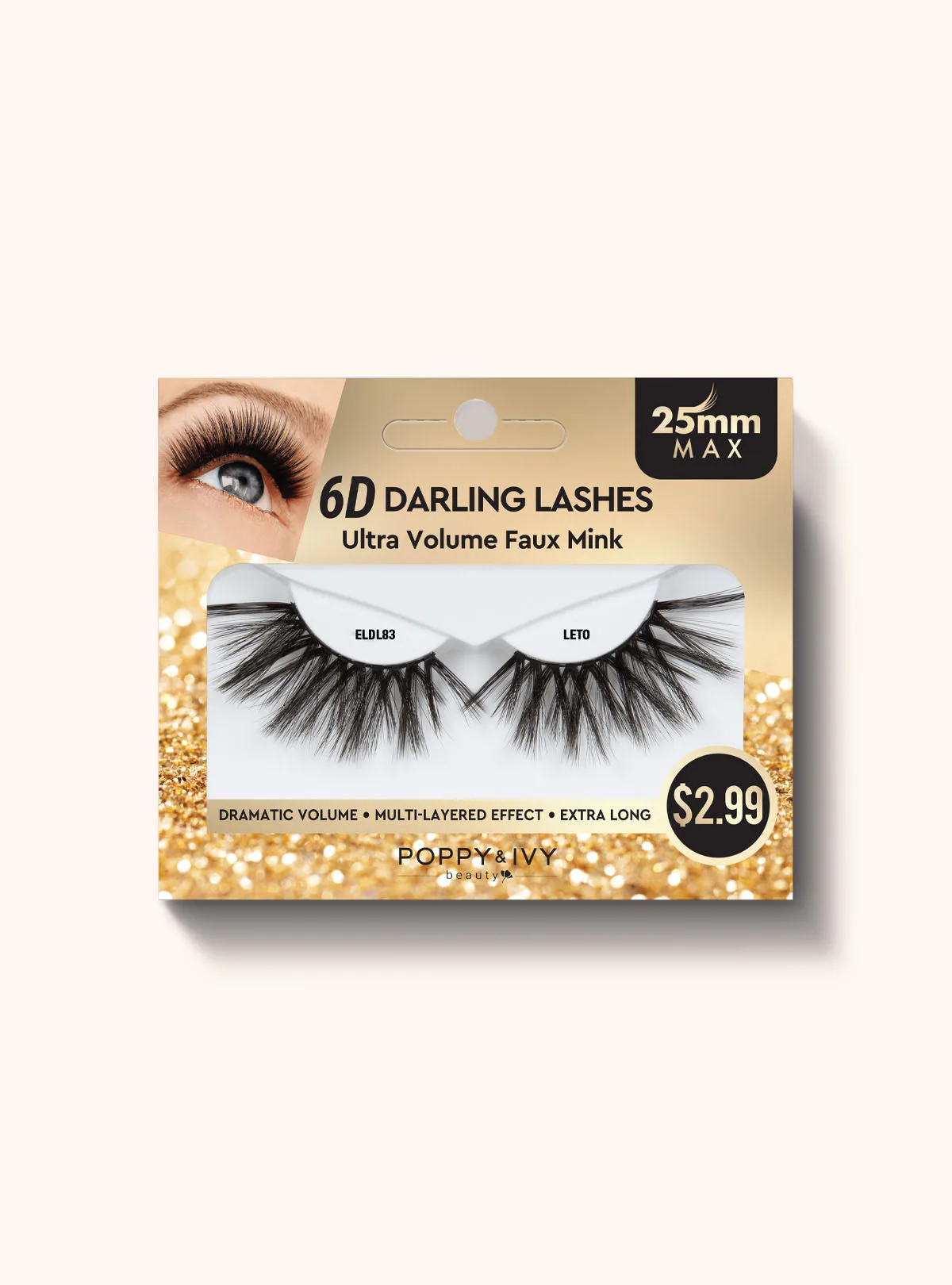 Poppy & Ivy 6D Darling Lashes 25mm Eyelashes- Ultra Volume Faux Mink thumbnail 8