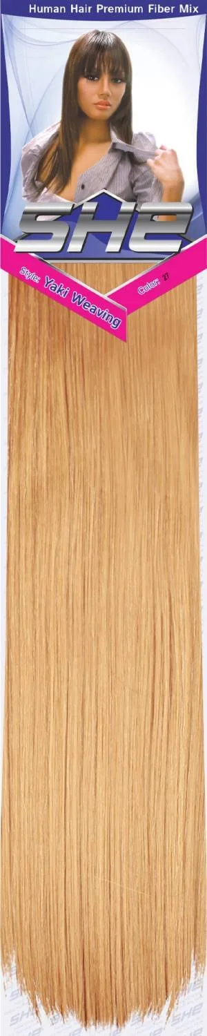 SHE Yaki 100% Human Hair Blend - Straight thumbnail 4