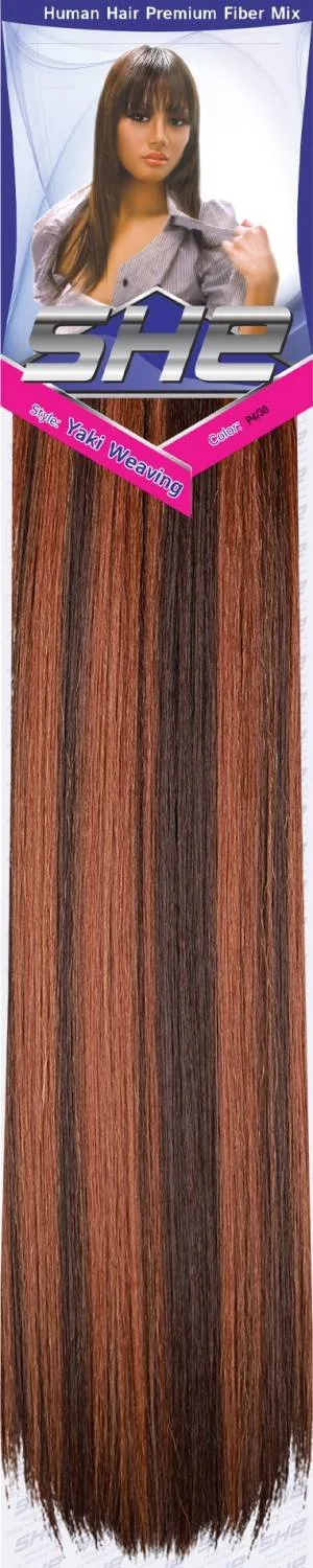 SHE Yaki 100% Human Hair Blend - Straight thumbnail 100