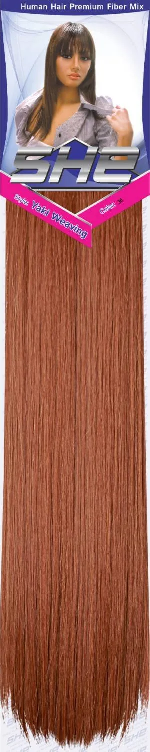 SHE Yaki 100% Human Hair Blend - Straight thumbnail 153