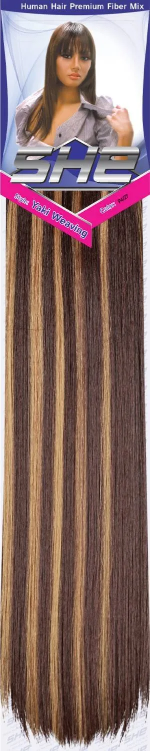 SHE Yaki 100% Human Hair Blend - Straight thumbnail 203