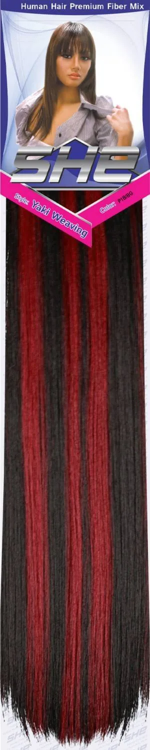 SHE Yaki 100% Human Hair Blend - Straight thumbnail 200