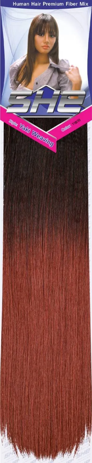 SHE Yaki 100% Human Hair Blend - Straight thumbnail 209