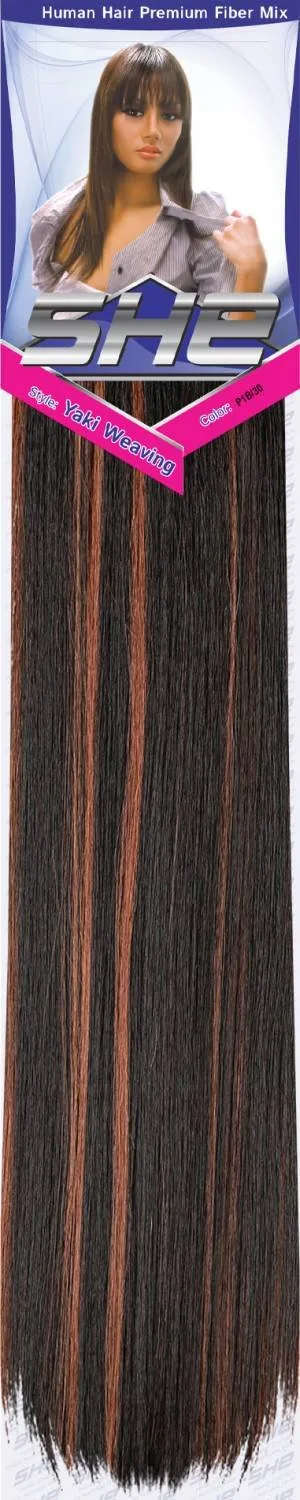 SHE Yaki 100% Human Hair Blend - Straight thumbnail 128