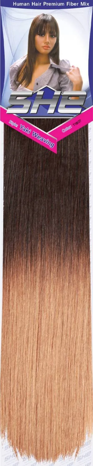SHE Yaki 100% Human Hair Blend - Straight thumbnail 207