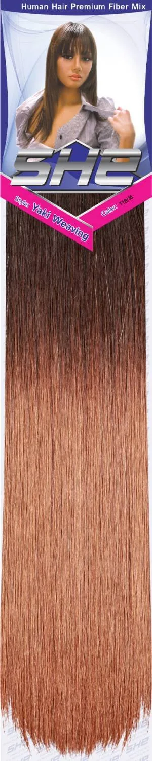 SHE Yaki 100% Human Hair Blend - Straight thumbnail 208
