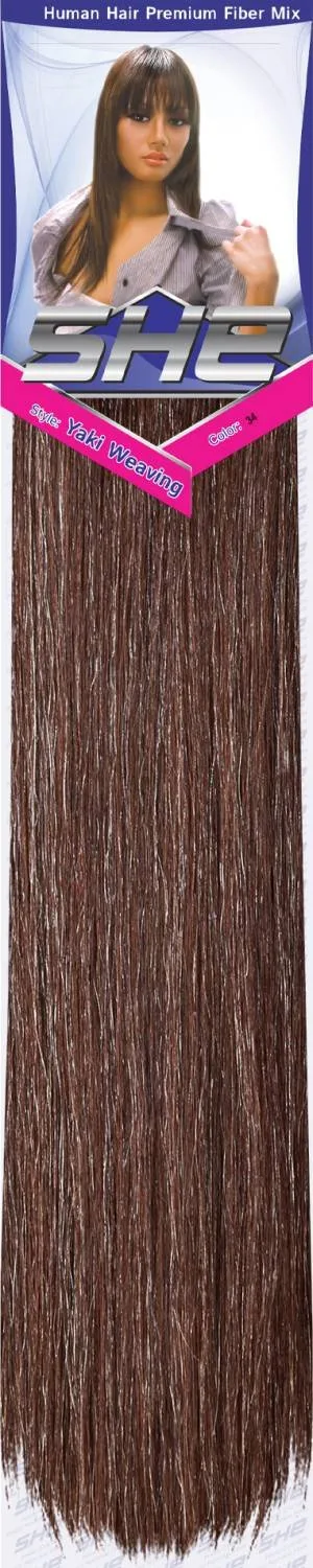 SHE Yaki 100% Human Hair Blend - Straight thumbnail 80