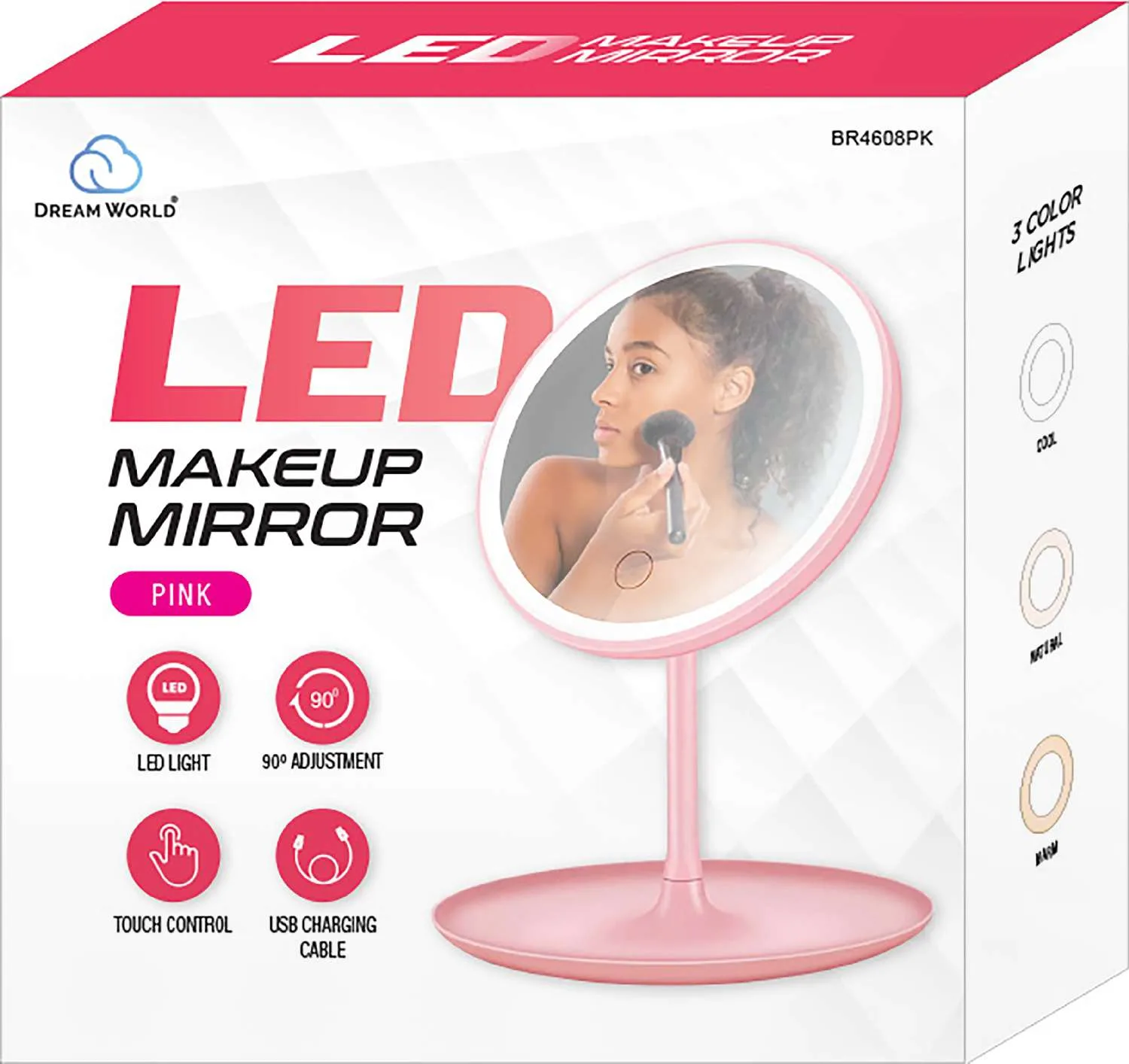 DREAM MIRROR LED MAKEUP PINK