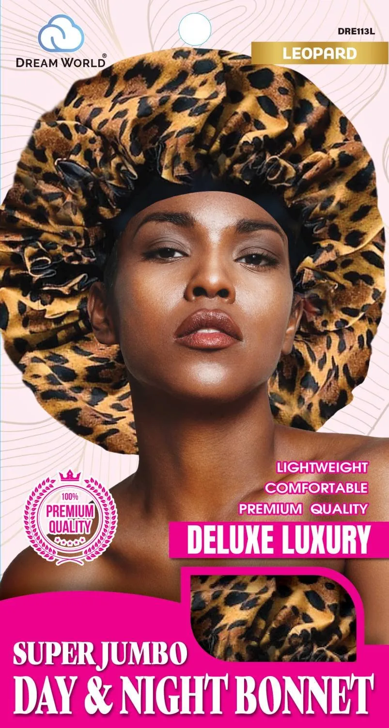 DREAM W-DandN CAP JUMBO SATIN LEOPARD