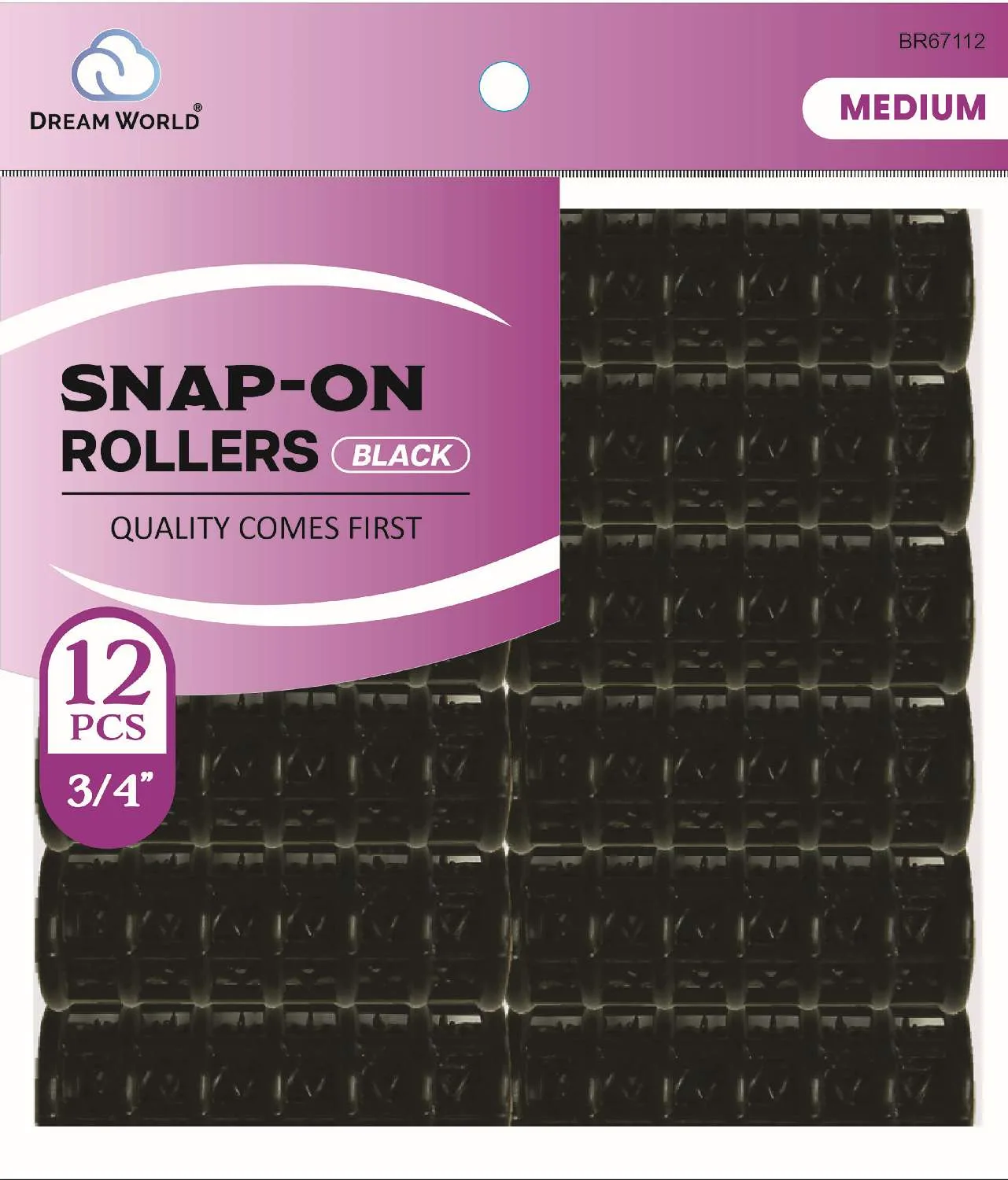 DREAM ROLLER S/ON-BK 12CT MEDIUM