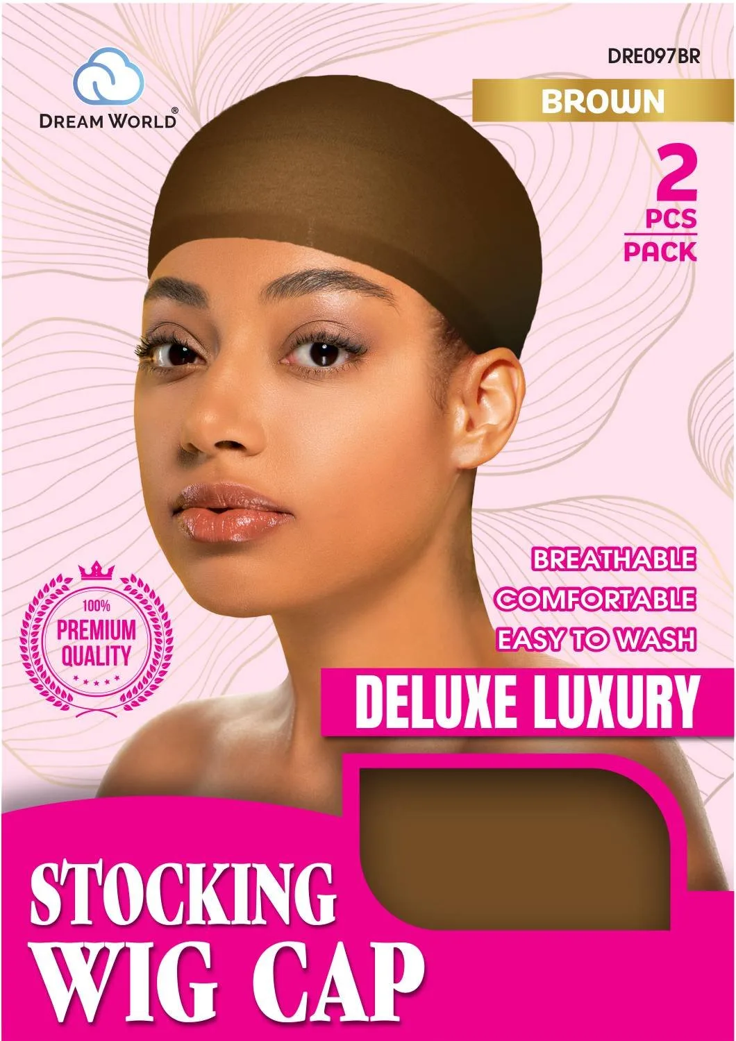 DREAM W-WIG CAP 2PCS BROWN