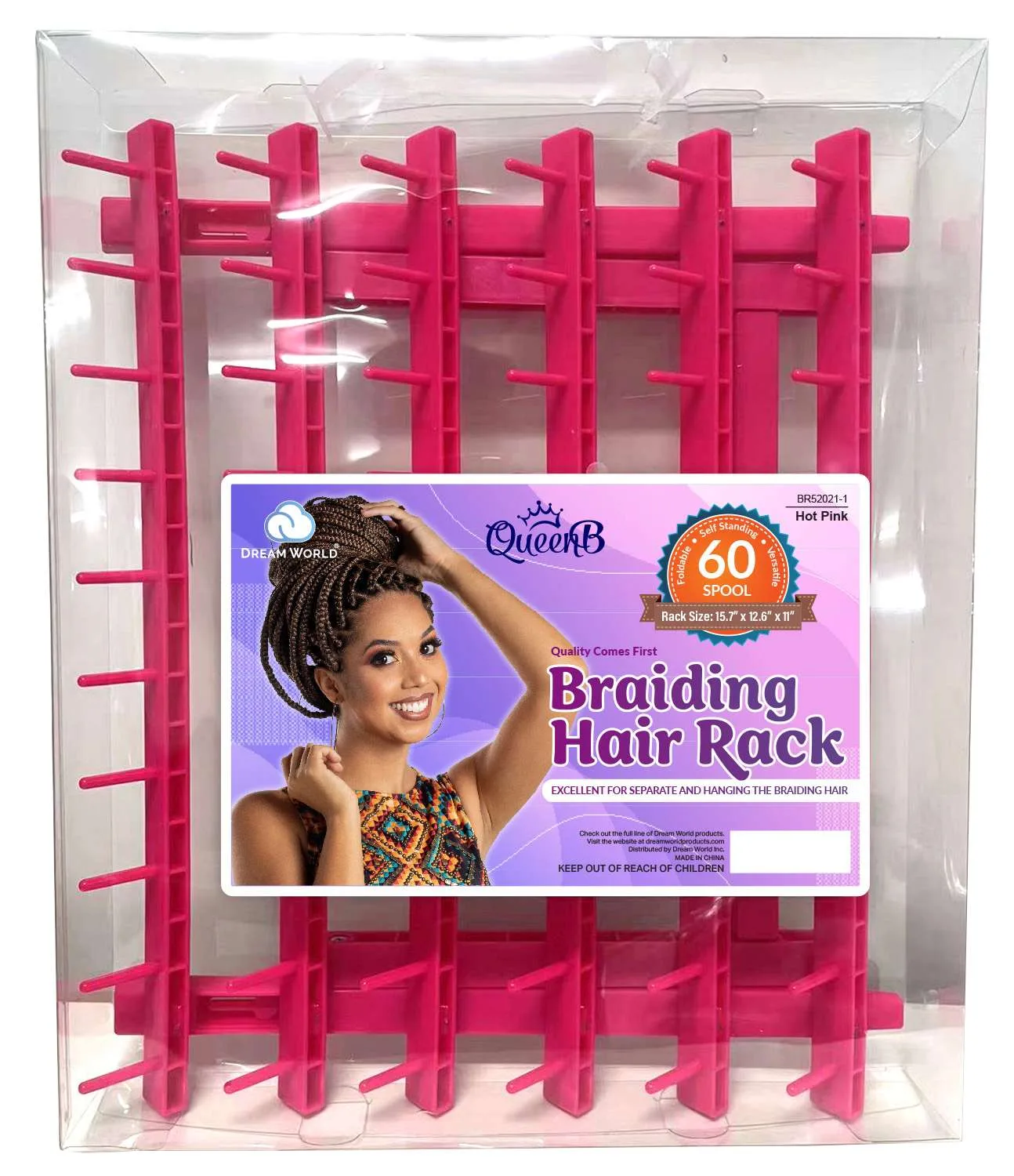 DREAM BRAIDING HAIR RACK HOT PINK