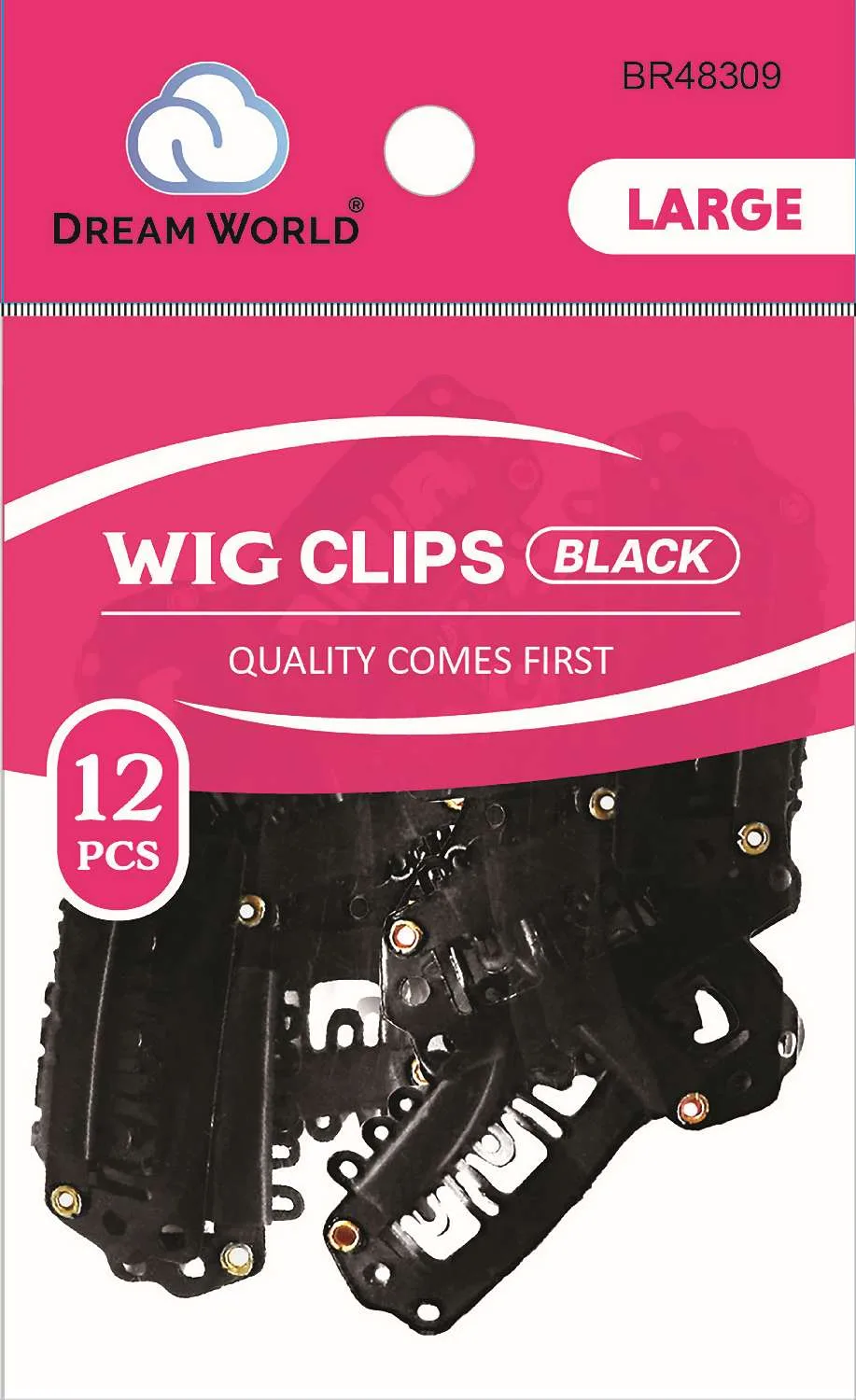 DREAM CLIP WIG-12PC BLACK LARGE