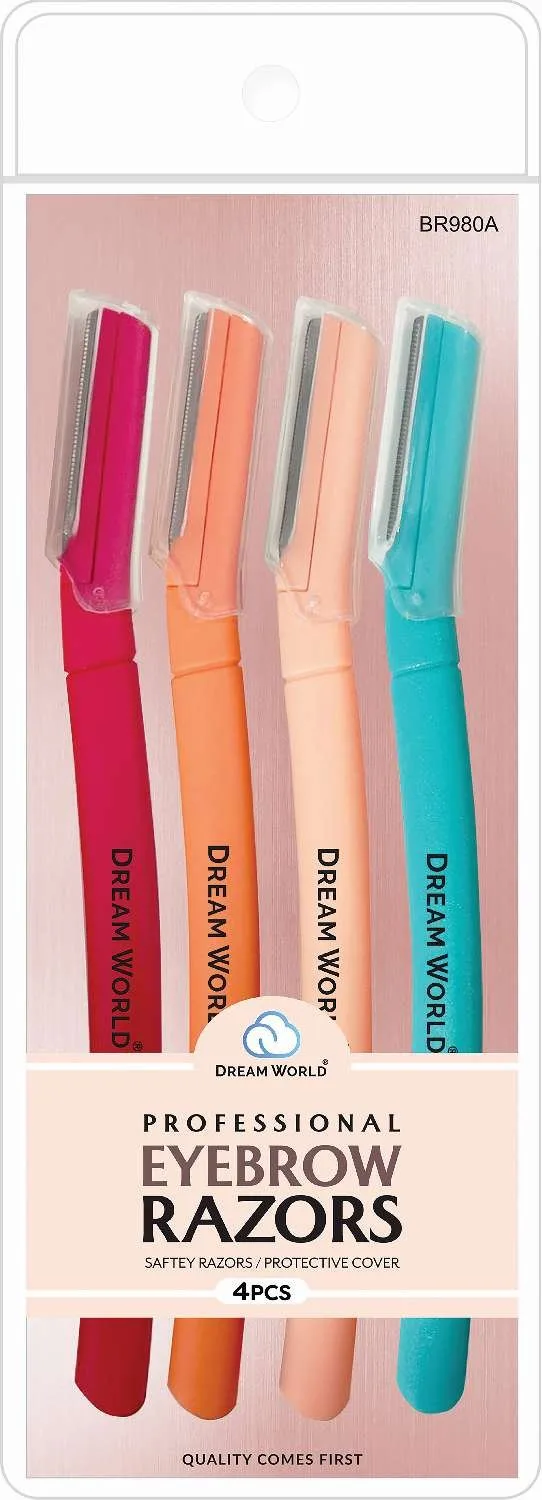 DREAM EYEBROWN RAZOR PREMIUM 4PC/PACK ASST