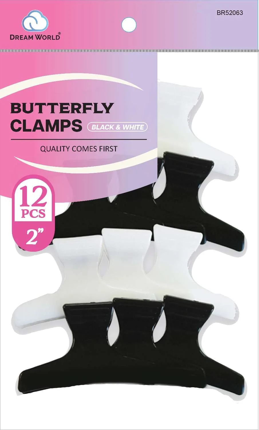 DREAM CLIP BUTTERFLY CLAMP 2 INCH 12/PK (2INCH)