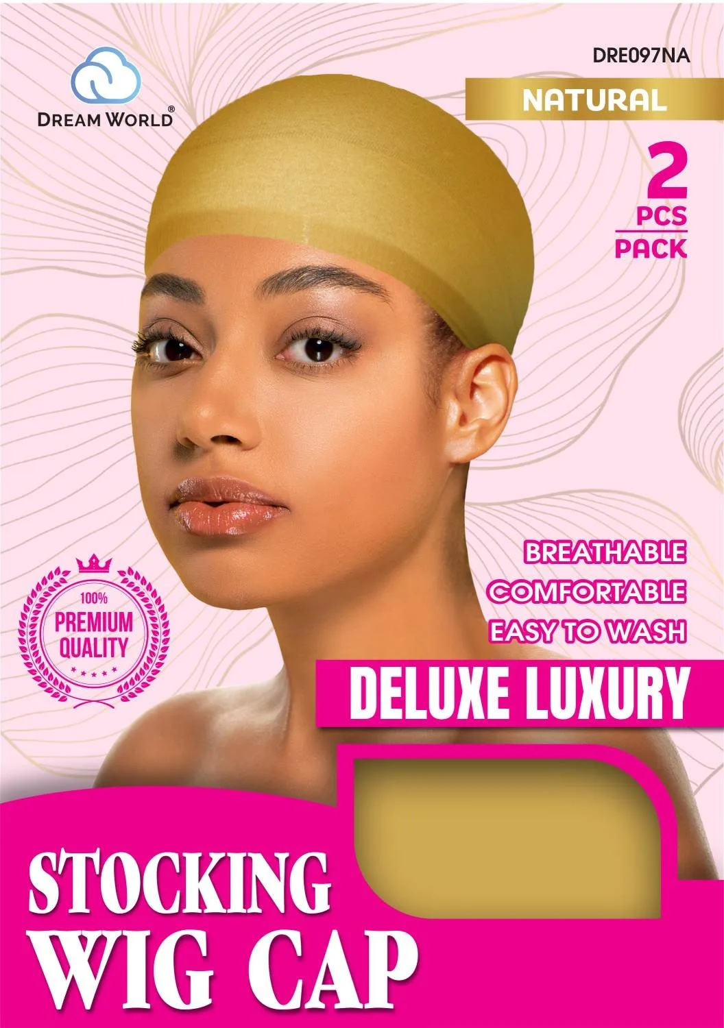 DREAM W-WIG CAP 2PCS NATURAL