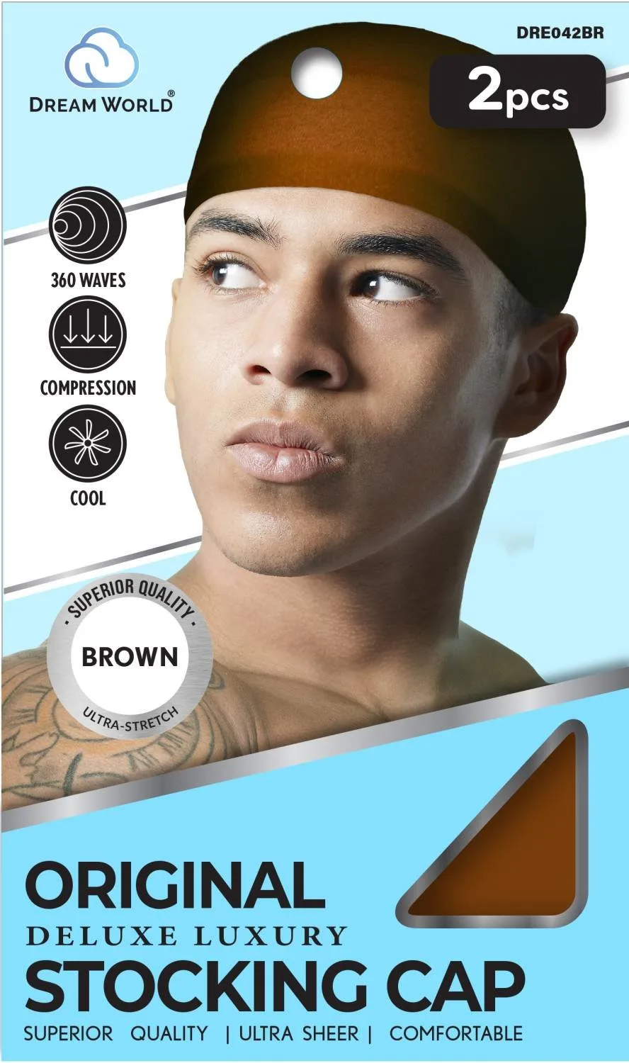 DREAM M-STOCKING WAVE CAP BROWN