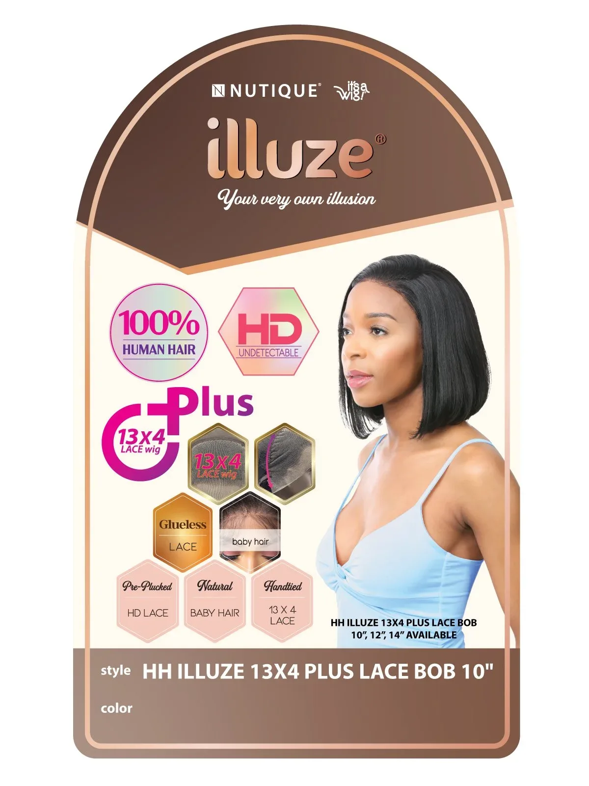 HH ILLUZE 13X4 PLUS LACE BOB 10" thumbnail 5