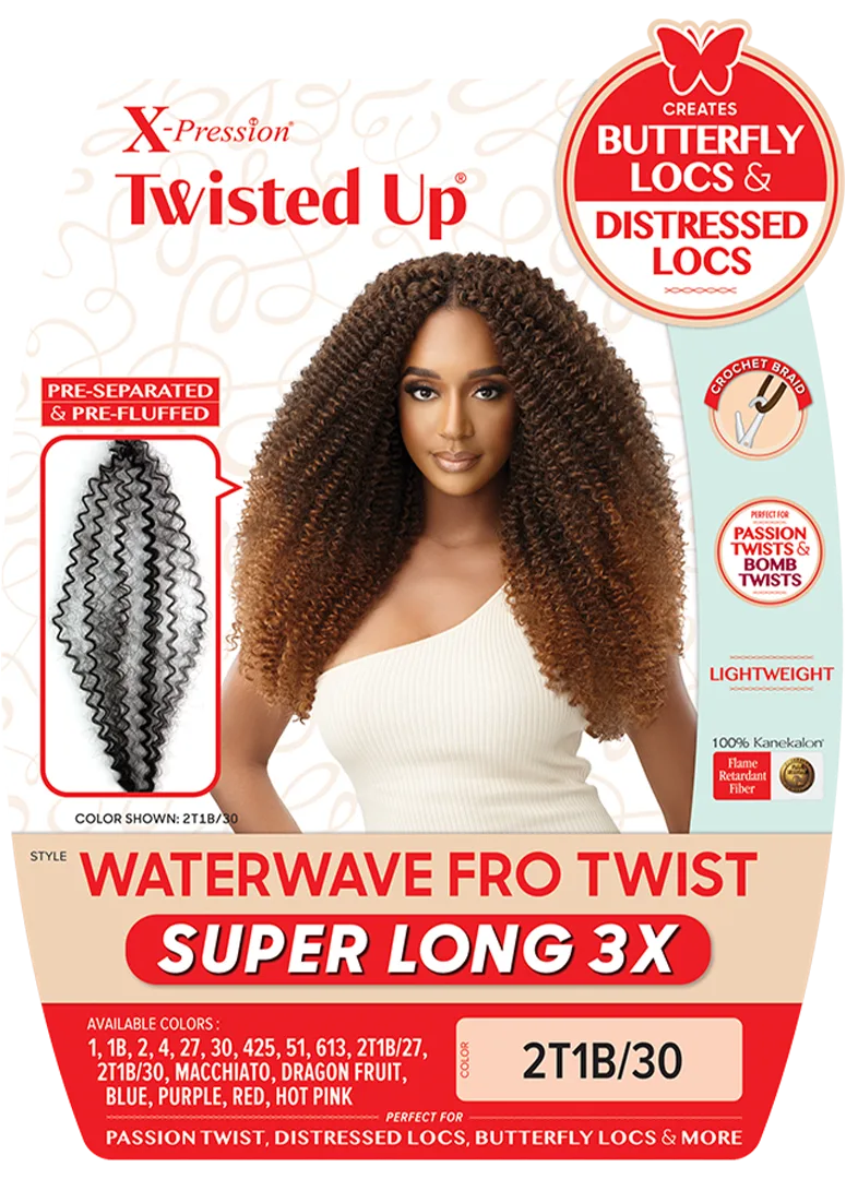 X-PRESSION - TWISTED UP WATERWAVE FRO TWIST SUPER LONG 3X thumbnail 3