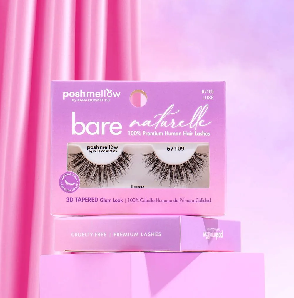Bare Naturelle Human Lashes-3D Tapered- Luxe 67109 thumbnail 6