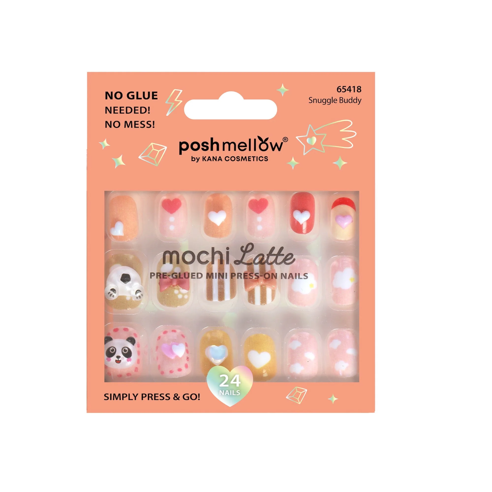 Mochi Latte Mini Pre-Glued Nails: Snuggle Buddy 65418 thumbnail 1